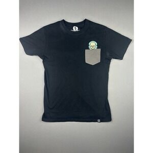 Creepy Co. Men's S Beistle Flaming Skull Pocket‎ Tee Shirt (Read)